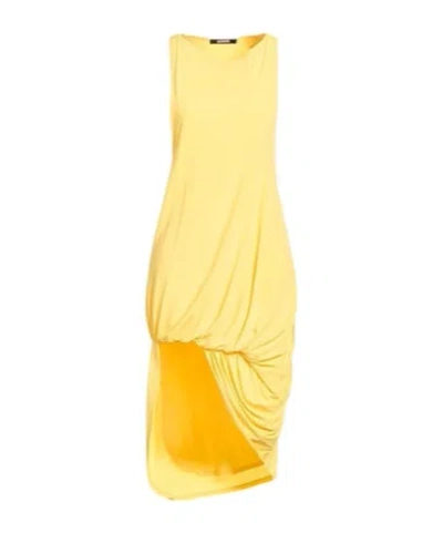 Jacquemus Solid-color Sleeveless Dress In Yellow