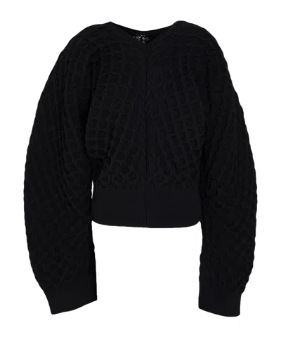 Jacquemus Solid-color Thick-knit Sweater In Black