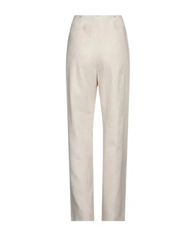 Jacquemus Solid-colored Flared Trousers In White