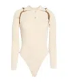 Jacquemus Solid-colored Knit Onesie In Neutral