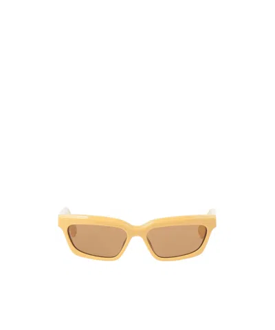 Jacquemus Solid-colored Square Plastic Sunglasses In Yellow
