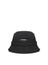 Jacquemus Black Le Bob Gadjo Solid Bucket Hat In Brown