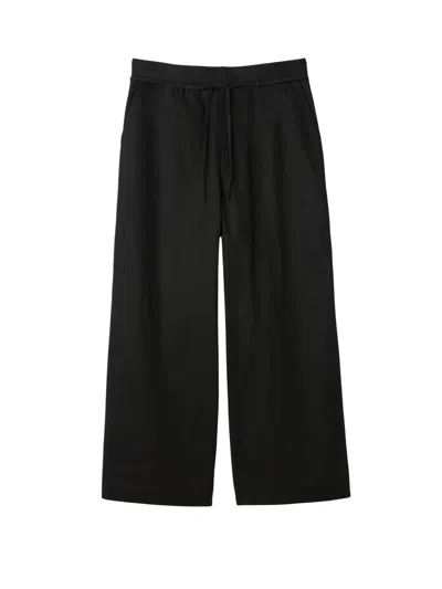Jacquemus Sophisticated Cotton Trousers With Drawstring Waist In Black