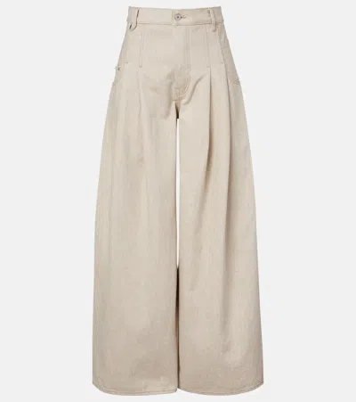 Jacquemus Souro Wide-leg Jeans In Neutral