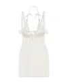 Jacquemus Spaghetti Strap Mini Dress In White