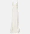 Jacquemus Thin Strapless Evening Dress In White