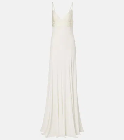 Jacquemus Spalla Jersey Gown In White