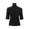 Jacquemus 'spallina' Turtleneck Top In Black