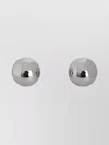 Jacquemus Spherical Earrings Polished Finish In Silver
