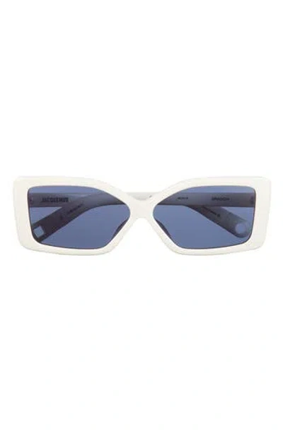 Jacquemus Spiaggia 56mm Square Sunglasses In Blue