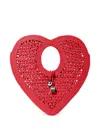 Jacquemus Spiaggia Caur Small Raffia Top-handle Bag In Red