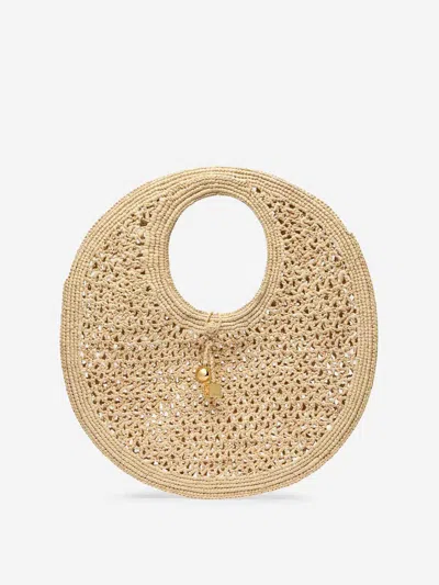 Jacquemus The Spiaggia Round Bag In Natural Color