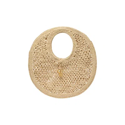 Pre-owned Jacquemus Spiaggia Round Bag 'natural' | Tan | Women's Size Onesize