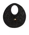 Jacquemus Le Rond Spiaggia Shoulder Bag In Raffia In Black
