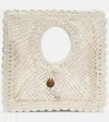 Jacquemus La Spiaggia Embellished Lace-raffia Bag In White