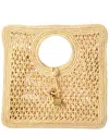 Jacquemus Small The Spiaggia Circular-handle Crochet Tote Bag In Brown