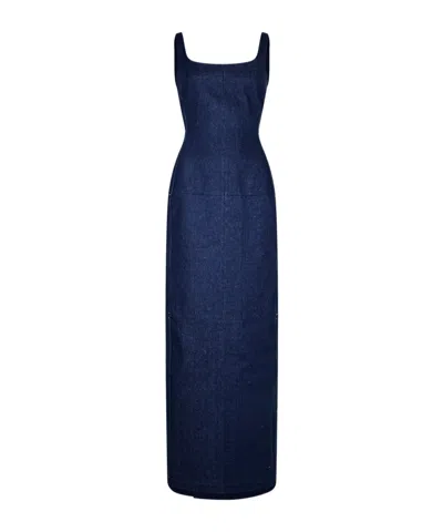 Jacquemus Spoglio Maxi Dress In Blue
