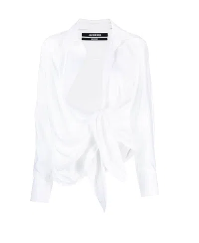 Jacquemus Women's Effortlessly Chic Bahia Shirt In White