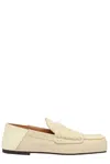 Jacquemus Square Toe Rubber Sole Loafers With Stitch Detailing In Yellow