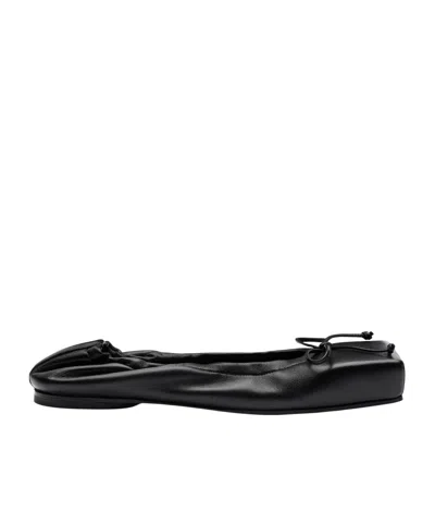 JACQUEMUS JACQUEMUS BOW DETAILED SQUARE-TOE FLATS