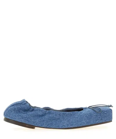 Jacquemus Square Ballet Flats In Blue