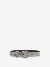 Jacquemus Square Circle Belt In Animal Print