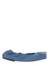 Jacquemus Les Ballerines Bow Square Toe Denim Ballet Flat