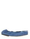 Jacquemus Les Ballerines Bow Square Toe Denim Ballet Flat