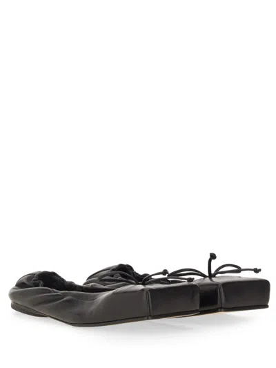 Jacquemus Square Dancer Flat In Black