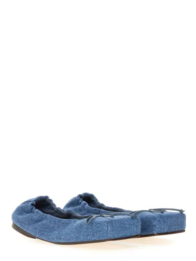 Jacquemus Square Dancer Flat In Blue