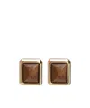 Jacquemus Square Frame Drop Earrings In Brown