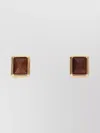 Jacquemus Square Frame Drop Earrings In Brown