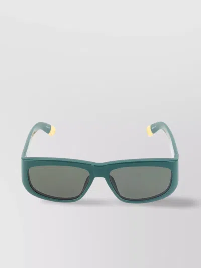 Jacquemus Green 'les Lunettes Pilota' Sunglasses In Green/yellow Gold/gr