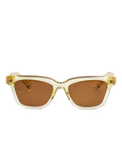 Jacquemus Square-frame Sunglasses In Yellow