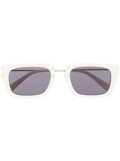 Jacquemus Square-frame Tinted Sunglasses In 白色