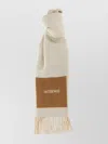 Jacquemus Square Fringed Rectangle Scarf In Neutral