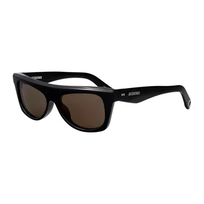 Jacquemus Square Full Rim Sunglasses In Black