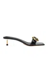 Jacquemus Square-headed High-heeled Sandals In Black
