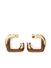 Jacquemus Geometric Wooden Detail Gold-tone Earrings In Gold