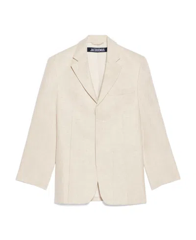 Jacquemus Square Suit Coat In Neutral