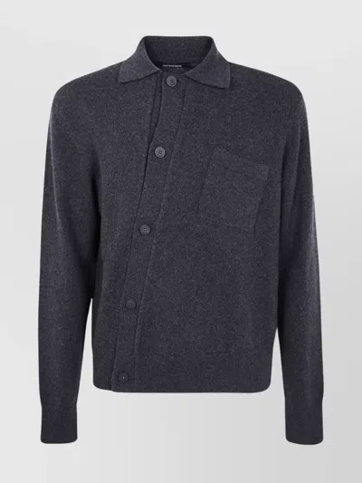 JACQUEMUS SQUARE KNIT SWEATER CHEST POCKET