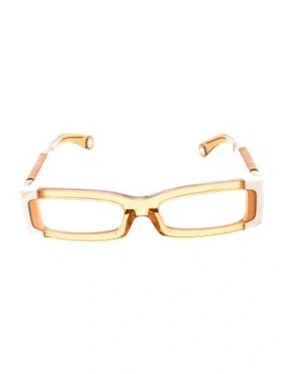 Pre-owned Jacquemus Square Mirrored Sunglasses In Orange