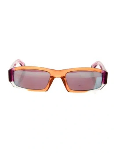 Pre-owned Jacquemus Square Mirrored Sunglasses In Pink