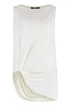Jacquemus Le Haut Peplo White Top With Square Neck And Cut-out On The Side In Viscose Blend Woman In White