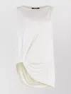 Jacquemus Square Neck Top Asymmetric Hem In White