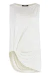 Jacquemus Square Neck Top Asymmetric Hem In White