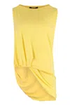 Jacquemus Square Neck Top In Yellow