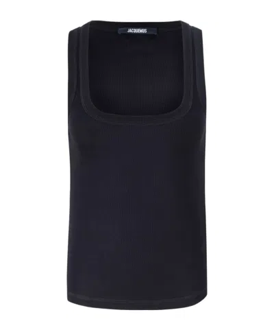 Jacquemus Square Neck Vest In Blue