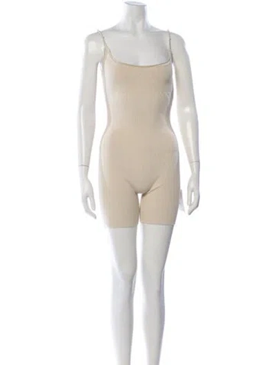 Pre-owned Jacquemus Square Neckline Jumpsuit W/ Tags In Neutral