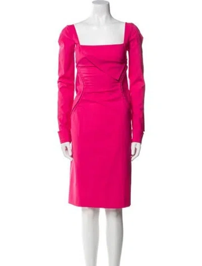 Pre-owned Jacquemus Square Neckline Knee-length Dress In Pink